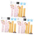 Garneck 6 Pcs Height Measuring Ruler Growth Chart Growth Height Chart Ruler Wall Hanging Height Chart Wall Height Chart Canvas Height Ruler Kids Height Sticker Rewritable Pp Mural Child