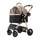 Dog Stroller Strolling Cart 3 in 1 Foldable Pet Strollers for Small Medium Dogs Cats Travel with Detachable Carrier One-Hand Folding Design Pet Gear Stroller (Color : Gray(Grey))