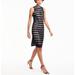 J. Crew Dresses | J. Crew Sheath Dress Black Fringe Lace Sleeveless Knee Length Party | Color: Black/Tan | Size: 8