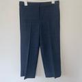 J. Crew Pants & Jumpsuits | J. Crew Blue Wool Blend Cropped Pleatedtrousers Size 6 Petite | Color: Blue | Size: 6p