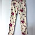 Free People Jeans | Free People Size 30 Floral Pants. | Color: Cream/Pink | Size: 30