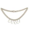 Gucci Jewelry | Gucci Logo Chain Choker Necklace Metal Silver | Color: Silver | Size: Os