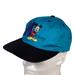 Disney Accessories | Disney Mickey Mouse Big Logo Embroidered Vintage 90s Teal Cotton Snapback Hat | Color: Blue/Green | Size: Os