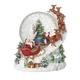 Heaven Sends Santa in Sleigh Christmas Musical Snow Globe