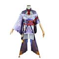 Raiden Shogun Cosplay Costume Women Purple Top Skirt Halloween Party Suit,Set-M