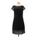 Weekend Max Mara Cocktail Dress - Sheath: Black Grid Dresses - Women's Size 10