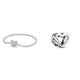 Pandora MOMENTS Armband Schmetterling Silber 590782C01 & „Love You Mum“ Unendlichkeits-Herz Charm Sterling-Silber 9,4 x 11,4 x 12,6 mm (T/H/B)