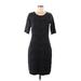 Wisp Casual Dress - Sheath: Black Jacquard Dresses - Women's Size Medium