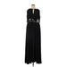 R&M Richards Cocktail Dress - A-Line Keyhole Sleeveless: Black Print Dresses - Women's Size 22