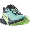 Trailrunningschuh SALOMON "SENSE RIDE 5 GORE-TEX W", Gr. 37, blau (aqua), Textil, Synthetik, mehrfarbig, sportlich, Schuhe, wasserdicht, Trailrunningschuhe