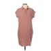 Thread & Supply Casual Dress - Mini Collared Short sleeves: Tan Solid Dresses - Women's Size Small