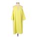 Do & Be Casual Dress - Shift: Yellow Solid Dresses - Women's Size Small