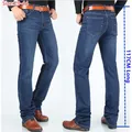 Jean épais Extra-long pour hommes pantalon Extra-long de 117CM Denim noir surdimensionné taille