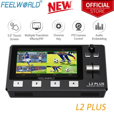 FEELWORLD – mélangeur vidéo multi-caméras L2 PLUS LCD 5.5 pouces commutateur avec écran tactile