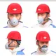 Masque à gaz anti-poussière lavable réutilisable demi-visage anti-brume anti-brouillard