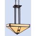 Arroyo Craftsman Pasadena 4-Light Bowl Pendant, Crystal in Yellow/Brown | 26.5 H x 16 W x 16 D in | Wayfair PCCH-16OGW-BZ