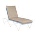 Summer Classics Savoy 81" Long Reclining Single Chaise w/ Cushions Metal in Blue/White | 42 H x 29.75 W x 81 D in | Outdoor Furniture | Wayfair