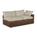 Summer Classics Montecito 75.25" Wide Outdoor Wicker Left Hand Facing Loveseat w/ Cushions Wicker/Rattan/Olefin Fabric Included in Brown | Wayfair