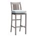 Summer Classics Croquet 24.5" Patio Bar Stool w/ Cushion Wood in Brown | Wayfair 285227+C036H4266W4266