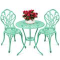 Fleur De Lis Living 3-Piece Cast Aluminum Patio Bistro Furniture Set W/Antique Finish - Copper Metal | Wayfair 34AA71717A0B4197888CDD1CAA09BD54