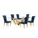 Rosdorf Park Rectangular 6 - Person Dining Set Glass | 30 H x 46 W x 94 D in | Wayfair 839C592EAA7648069960D0DF533609B7