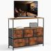 Rebrilliant Milzie 5 Drawer Storage Dresser Metal/Fabric in Brown | Wayfair 4E71AD0A21EB4EBFA6957DA97A1EDFDD