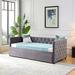 House of Hampton® Javeed Daybed w/ Trundle Upholstered/Velvet in Gray | 30.71 H x 41.91 W x 83.47 D in | Wayfair 4611AF35CC1D434882FEF8D3E0F3253B