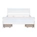 Red Barrel Studio® Wood Platform Bed w/ 4 Drawers & Streamlined Headboard & Footboard Wood in White | 35.4 H x 63 W x 87.5 D in | Wayfair