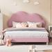 House of Hampton® Cloud-Shape Bed Upholstered/Velvet, Leather in Pink | 42 H x 60.9 W x 78.8 D in | Wayfair D1D4C3EA7A88426CA65D6A7F2C92DC29