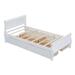 Red Barrel Studio® Riddoch Bed Wood in White | 35.4 H x 82.6 W x 41.1 D in | Wayfair 60D938D8ABE34A279D812E9C2BAB39DF