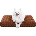 Tucker Murphy Pet™ Dog Bed Deluxe Plush Dog Crate Beds Polyester in Brown | 3 H x 23 W x 18 D in | Wayfair 979A1804BFD54A388B70174F0723809C