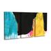 Red Barrel Studio® Jennifer Goldberger Primary Action III 3 Piece Panel Set Art Canvas, Cotton in Black/Blue/Yellow | 19 H x 36 W x 2 D in | Wayfair
