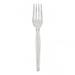 Dixie FH017 7 1/8" Heavy Weight Disposable Fork - Polystyrene, Clear, Polystyrene Construction, 1000 Count