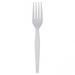 Dixie FH207 7 1/8" Heavy Weight Disposable Fork - Polystyrene, White