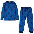 vidaXL Kids' Pyjamas with Long Sleeves Petrol 128