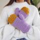 Knit kit - Chunky Knitted Colour Pop Mittens, craft lover knitting kit, how to make mittens knitting kit, DIY knitting, FREE UK