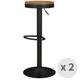 Tabouret de bar décor Chêne et pieds noir (x2)