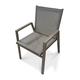 Fauteuil de jardin empilable en aluminium quartz