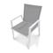 Fauteuil de jardin empilable en aluminium blanc