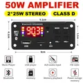 50W amplificatore Bluetooth 5.0 fai da te MP3 WAV Decoder Board DC 12V Wireless Car USB lettore MP3