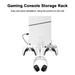 Meijuhug Wall Mount Bracket Stable Support Hollow Out Bottom with Headset Gamepad Holder Game Host Rack Storage Stand Accessories for PS5Slim