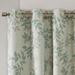 1-Piece Blackout Curtain Panel, Polyester Printed Botanical Window Panel with Grommet Top