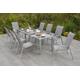 Garten-Essgruppe MERXX "Amalfi di Lusso" Sitzmöbel-Sets Gr. Polyester, braun (silber, diamantbraun) Outdoor Möbel