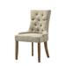 Classic Velvet Upholstered Dining Chairs Set-2, Solid Wood Tufted Backrest Side Chairs with Nailhead Trim Accent