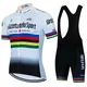 Giro d'italia rad trikot set mann mtb uniform fahrrad tragen regenbogen streifen fahrrad kleidung