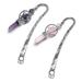 Vintage Silver Metal Bookmarks for Women Quartz Crystal Points Star Pendant Bookmarks for