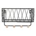 1PC Wall Hanging Hook Storage Rack Creative Wall Storage Holder Household Wall Decorations Clapboard Iron Art Storage Shelf for Home Use (Black Size S)