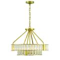 FAR-6006-AG-Crystorama Lighting-Farris - 6 Light Chandelier-20 Inches Tall and 24.5 Inches Wide