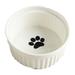 Pet food basin hanging fixed cat basin cat bowl cat food basin water-proof overturned dog bowl white paw print