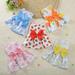 PRUMYA 5 Pieces Cute Dog Dress Summer PET Puppy Clothes Soft and Comfortable PET Dog Dresses with Bow Knot for Small Pets